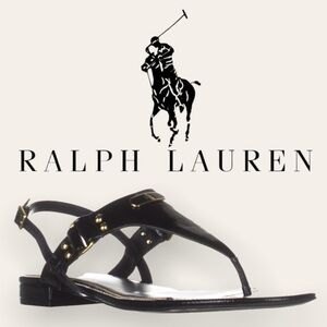 Womens Lauren Ralph Lauren Valinda T-Strap Slingback Sandals